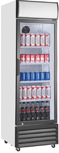 Chinese Beverage Showcase Manufacturer: 180~338-Litre Fan Direct Cooling Beverage Drinks Cooler Showcase
