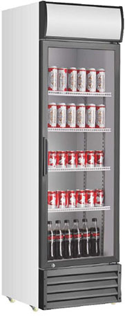 Chinese Beverage Refrigerated Showcase Manufacturer: 360-Litre Single Door Fan Direct Cooling Beverage & Drinks Display Cooler Cabinets