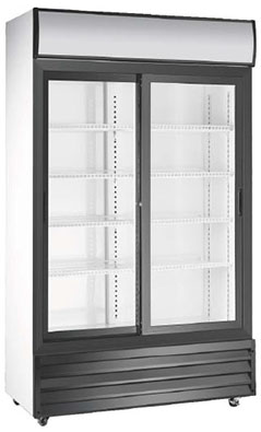 Beverage & Drinks Chiller Manufacturer in China: 2-Door Upright Fan Cooling Drinks & Beverage Display Chiller Cases