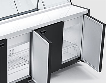 Supermarket Deli Display Chiller With Undercounter Refrigerated Storage Cabinet Supermarket Deli Display Cooler With Undercounter Refrigerated Storage Cabinet